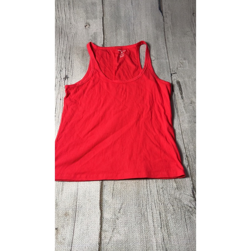 American Eagle Tank Top‎ Womens XXL Red Ribbed Minimalist Basic Casual